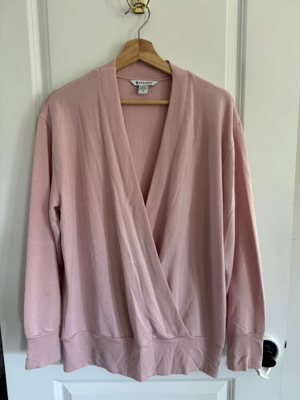 Athleta Women's Blush Pink Wrap V-Neck Sweater